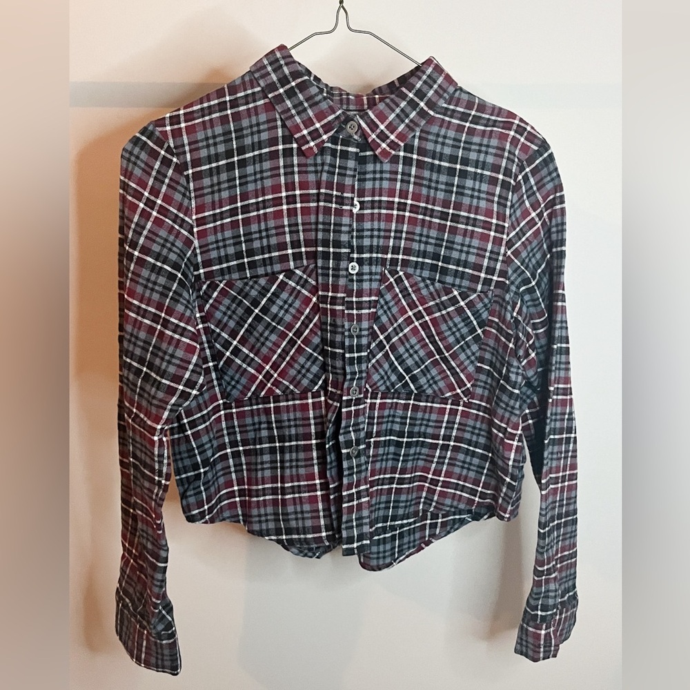 LA Hearts Cropped Flannel